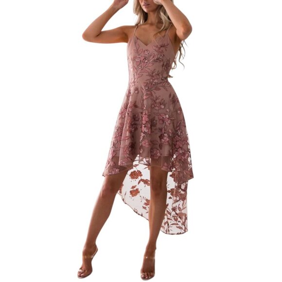 Two Sisters The Label Saskia High Low Dress - Embroidery Rose Sz 6 M - Picture 2 of 16